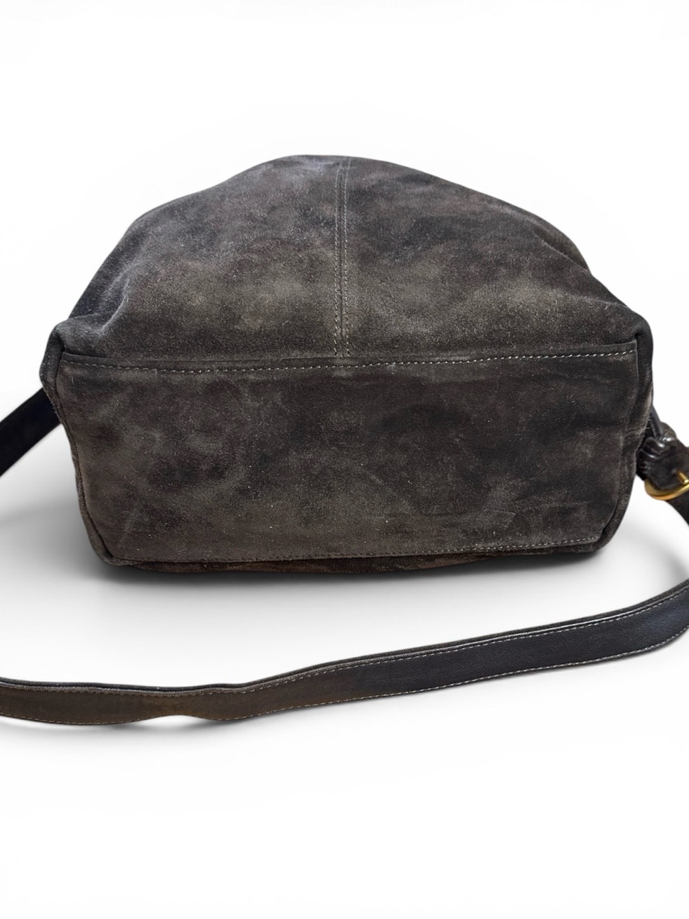 Americana by Sharif Drawstring Shoulder Bag in Dark Brown - Picture 4 of 6